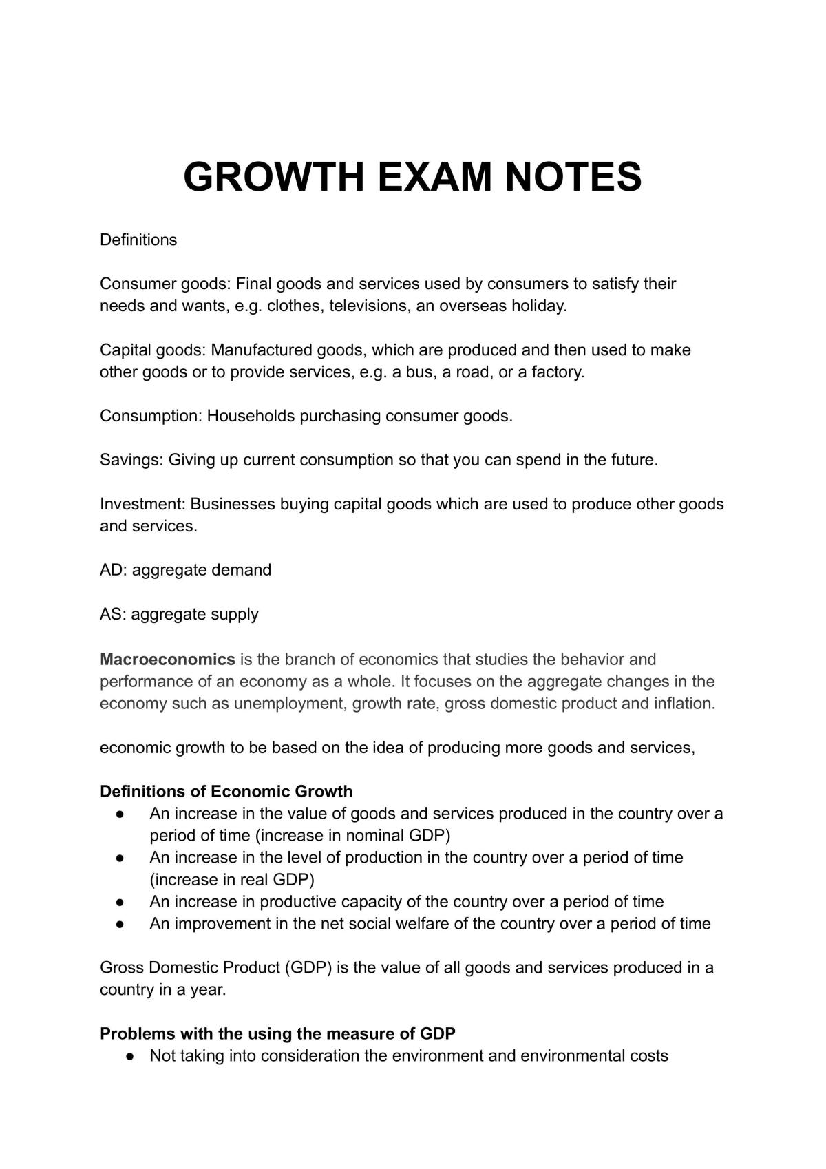 Complete study notes for growth exam 2.3 - Page 1