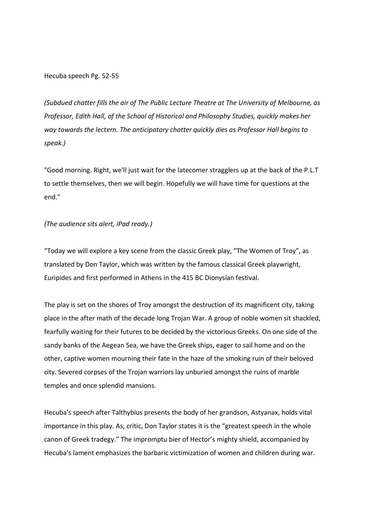 Edith Hall lecture - Page 1