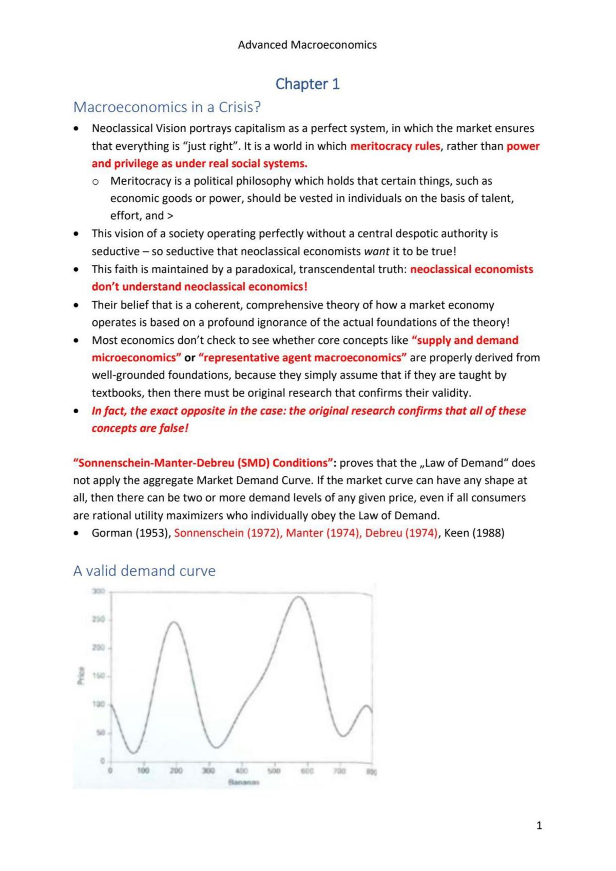 Advanced Macroeconomics Notes - Page 1