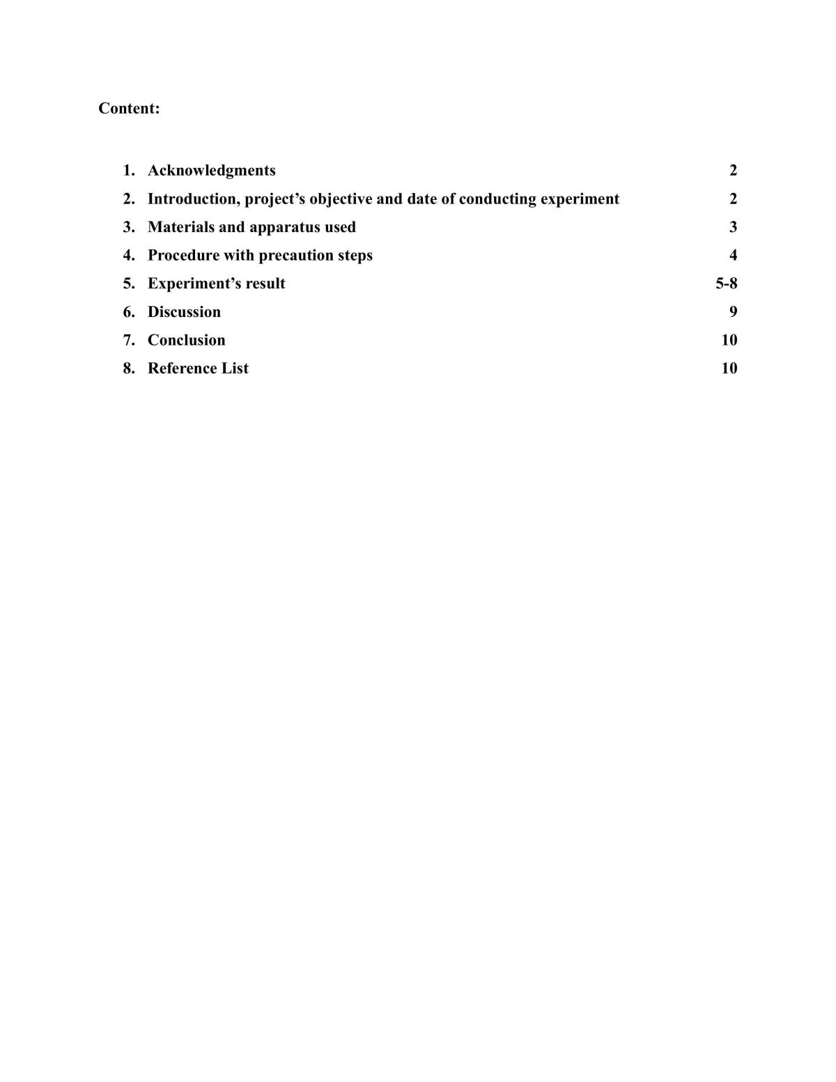 Chemistry Folio on Indicator - Page 1