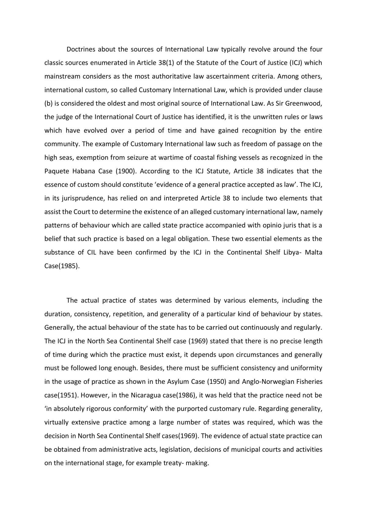 Customary International Law - Page 1