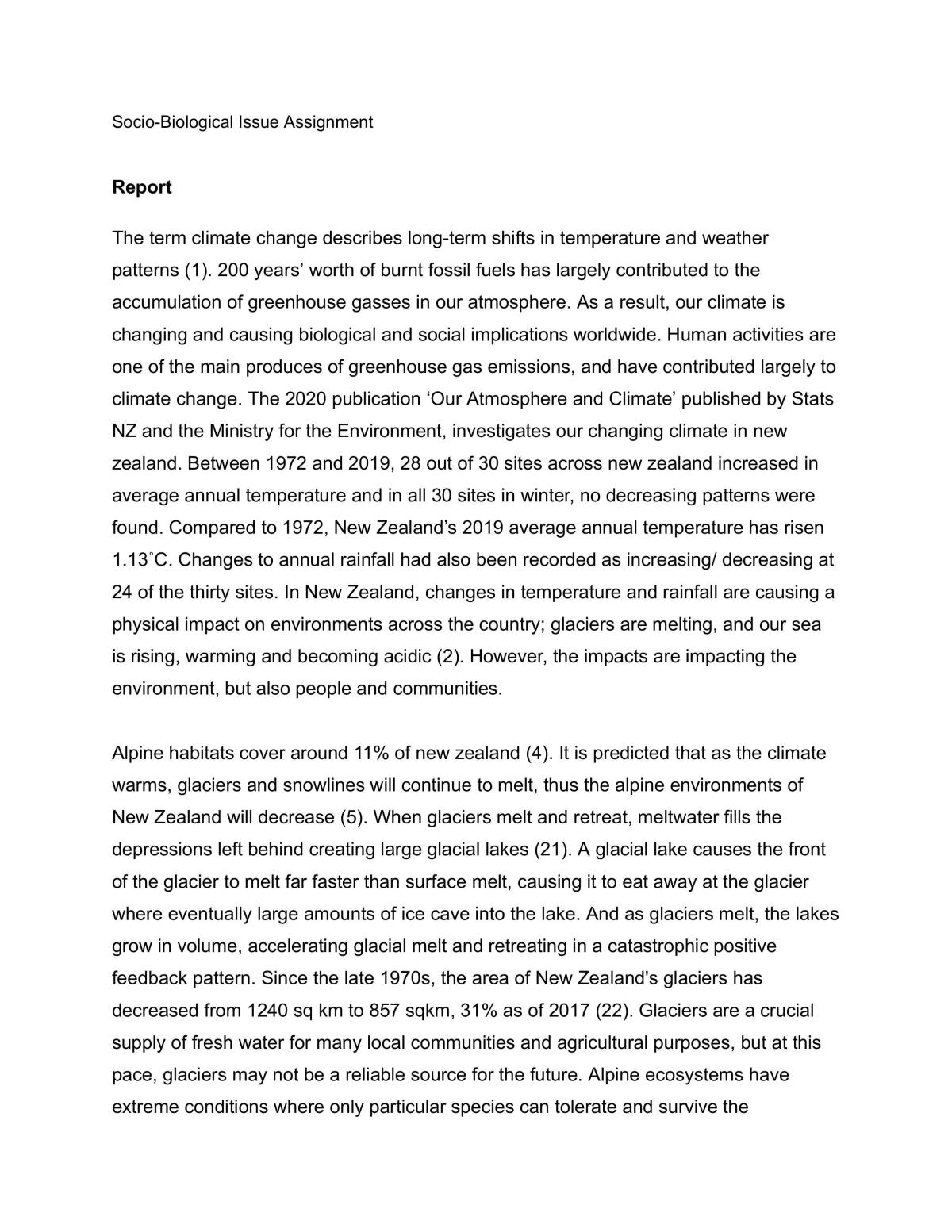 Socio-Biological Issue Assignment - Page 1