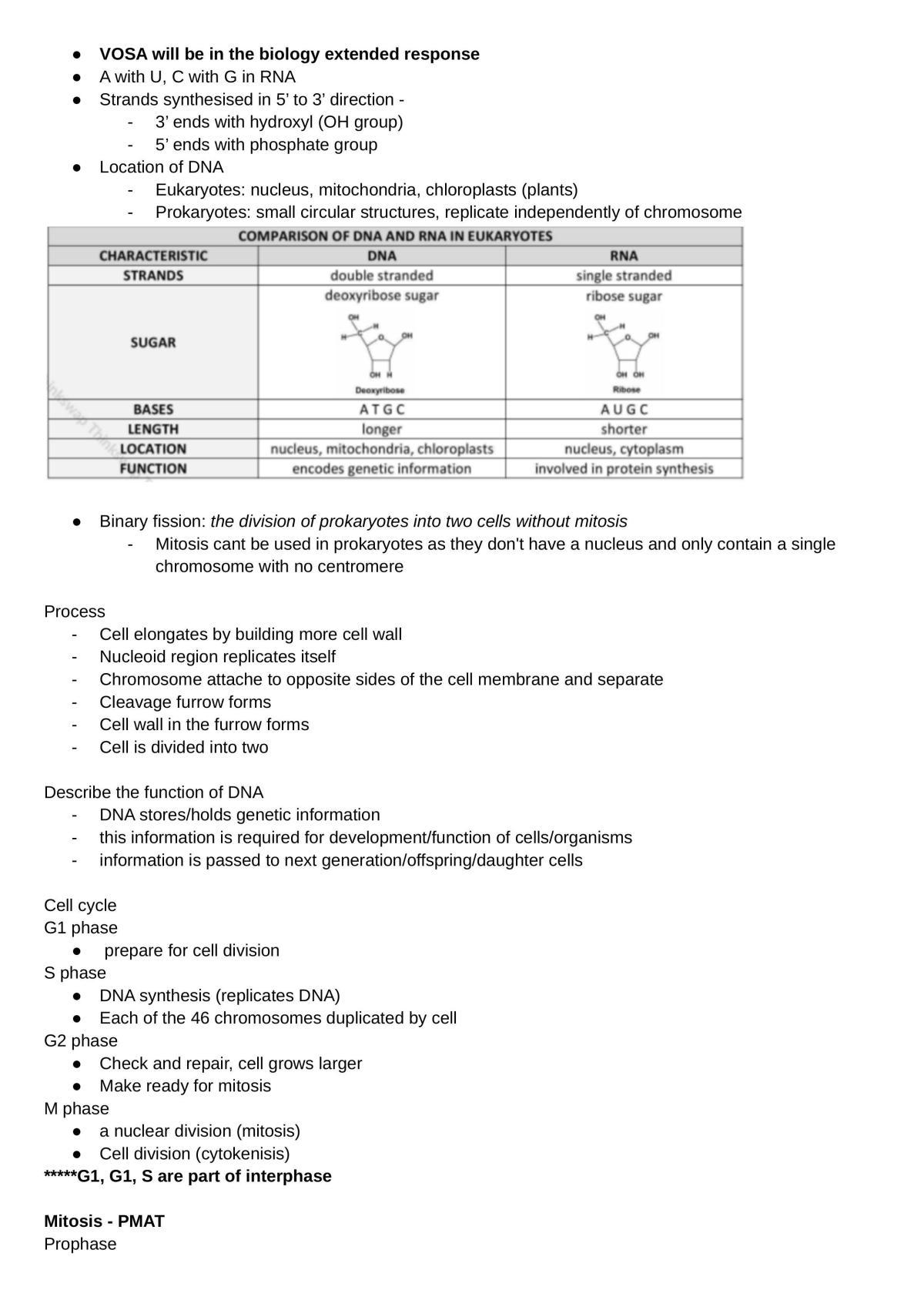 Unit 3 Biology WACE ATAR Notes - Page 1