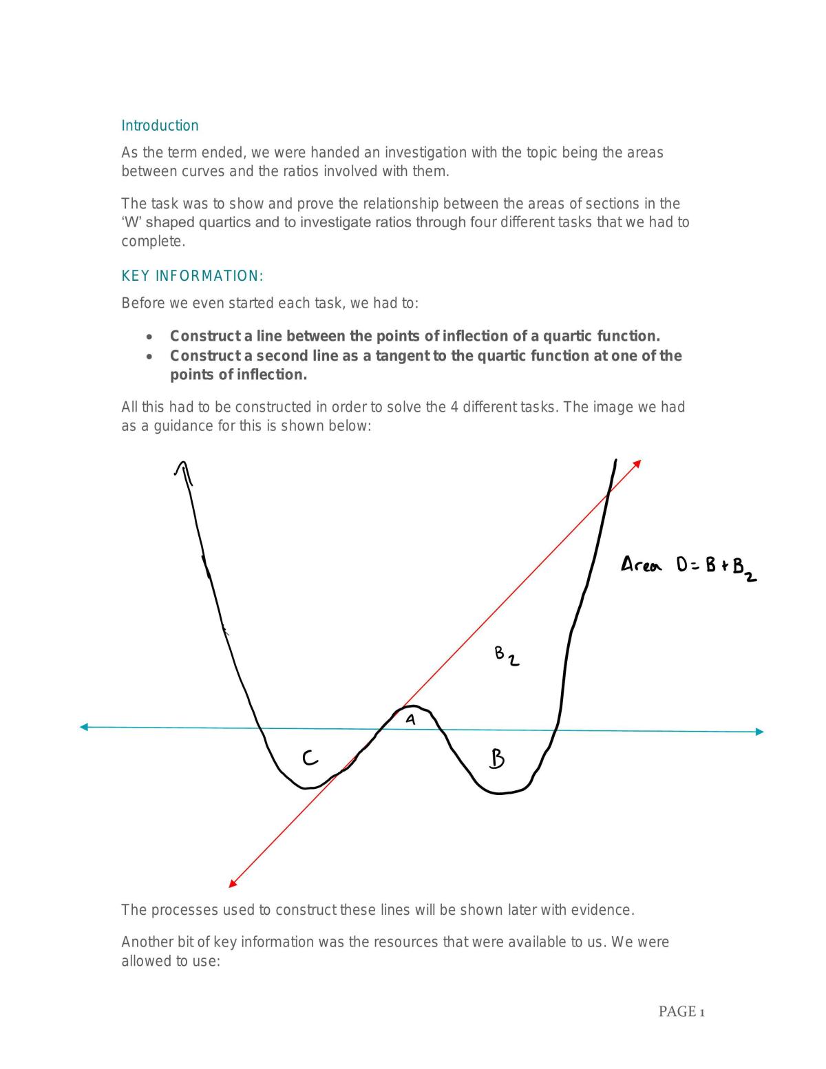 Investigating Quartic Functions - Page 2
