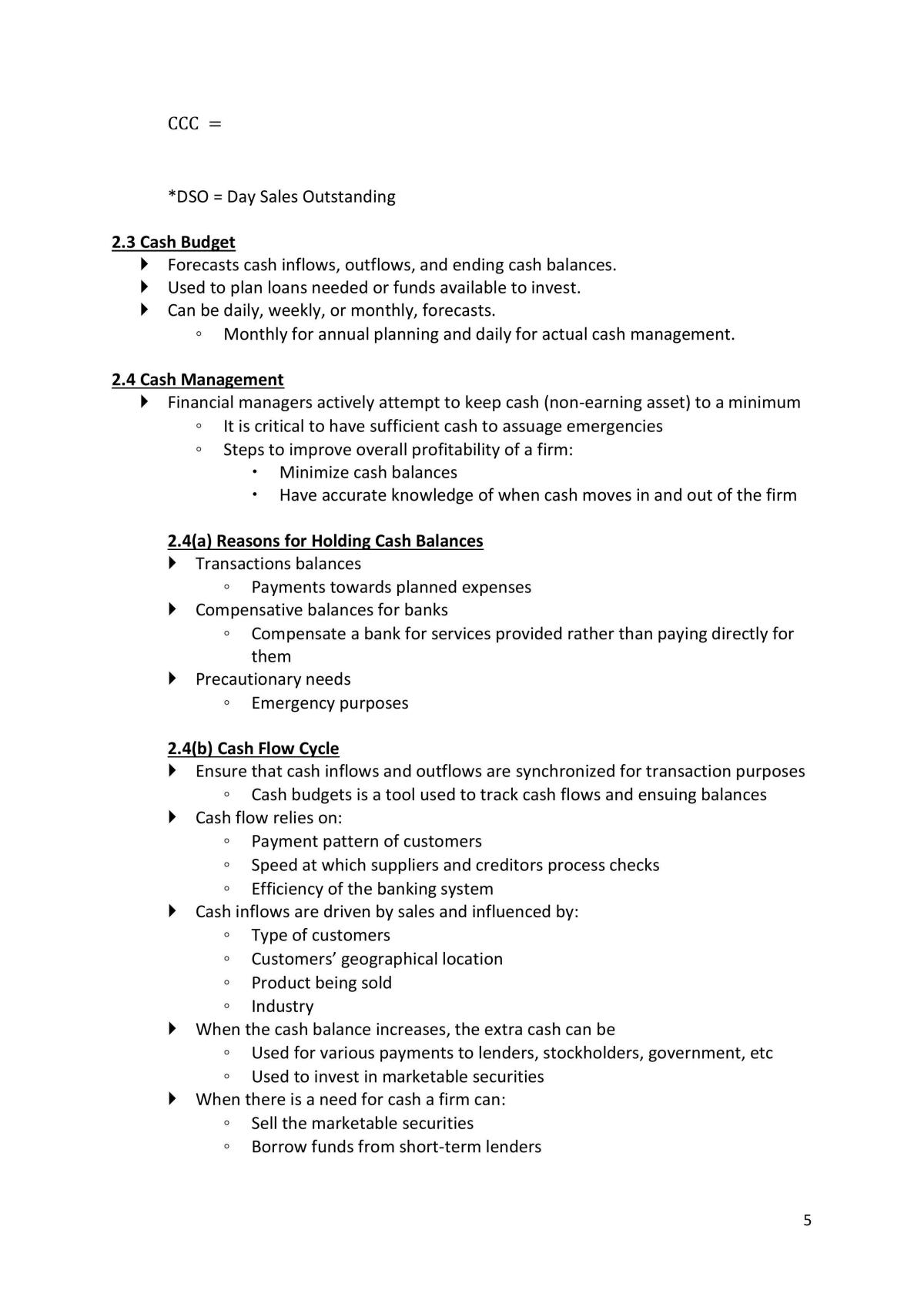 Corporate Finance Self Made Study Notes - Page 5
