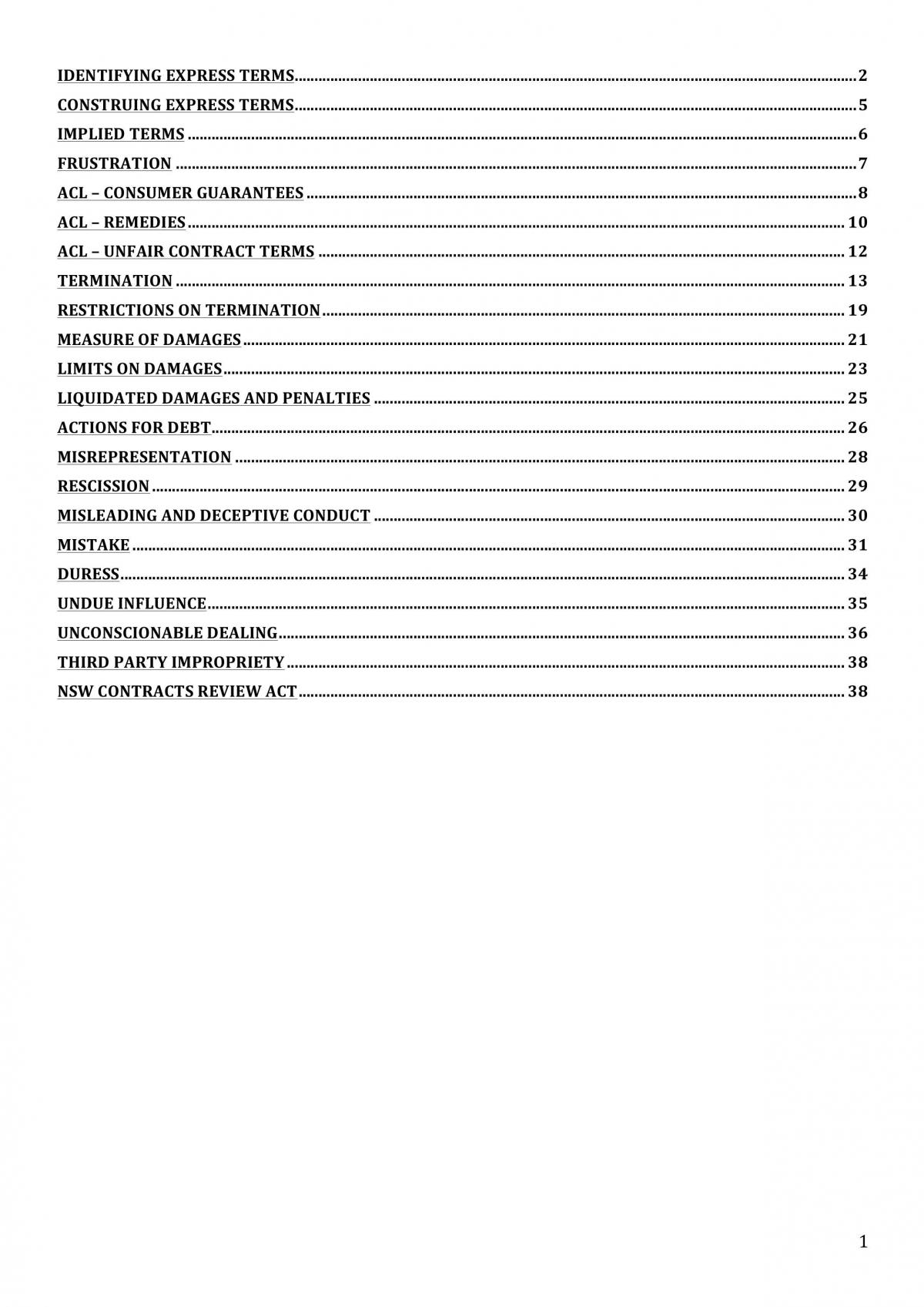Complete Contracts Exam Notes - Page 1