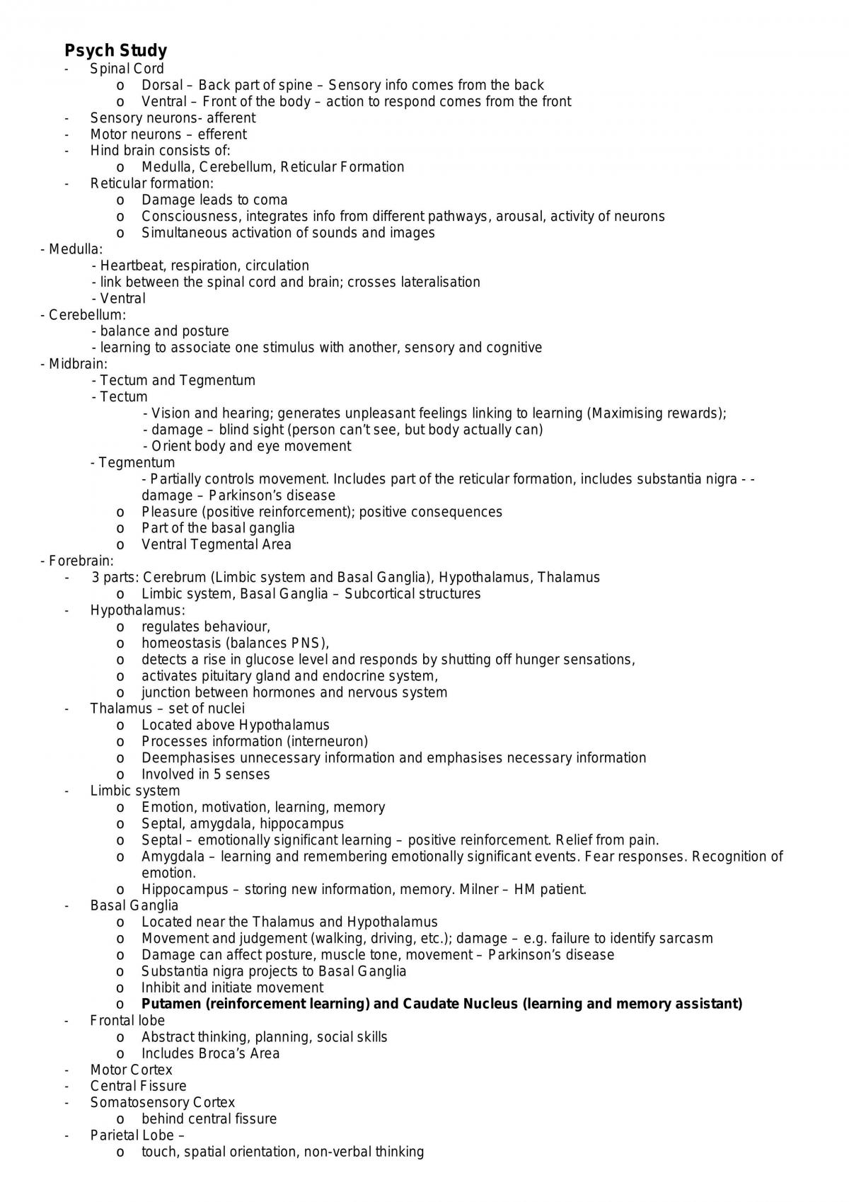 Study Notes: Summaries From Westen Textbook - Page 1