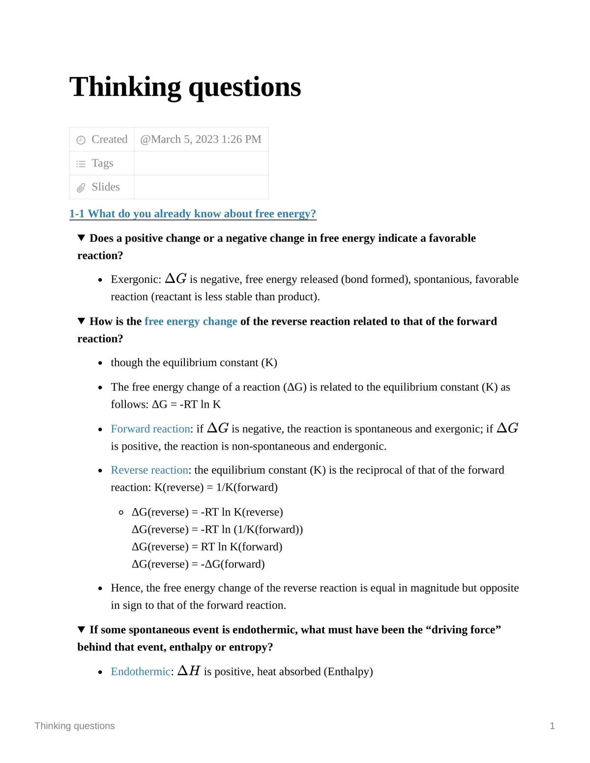 Module 1 topic notes with thinking questions - Page 1