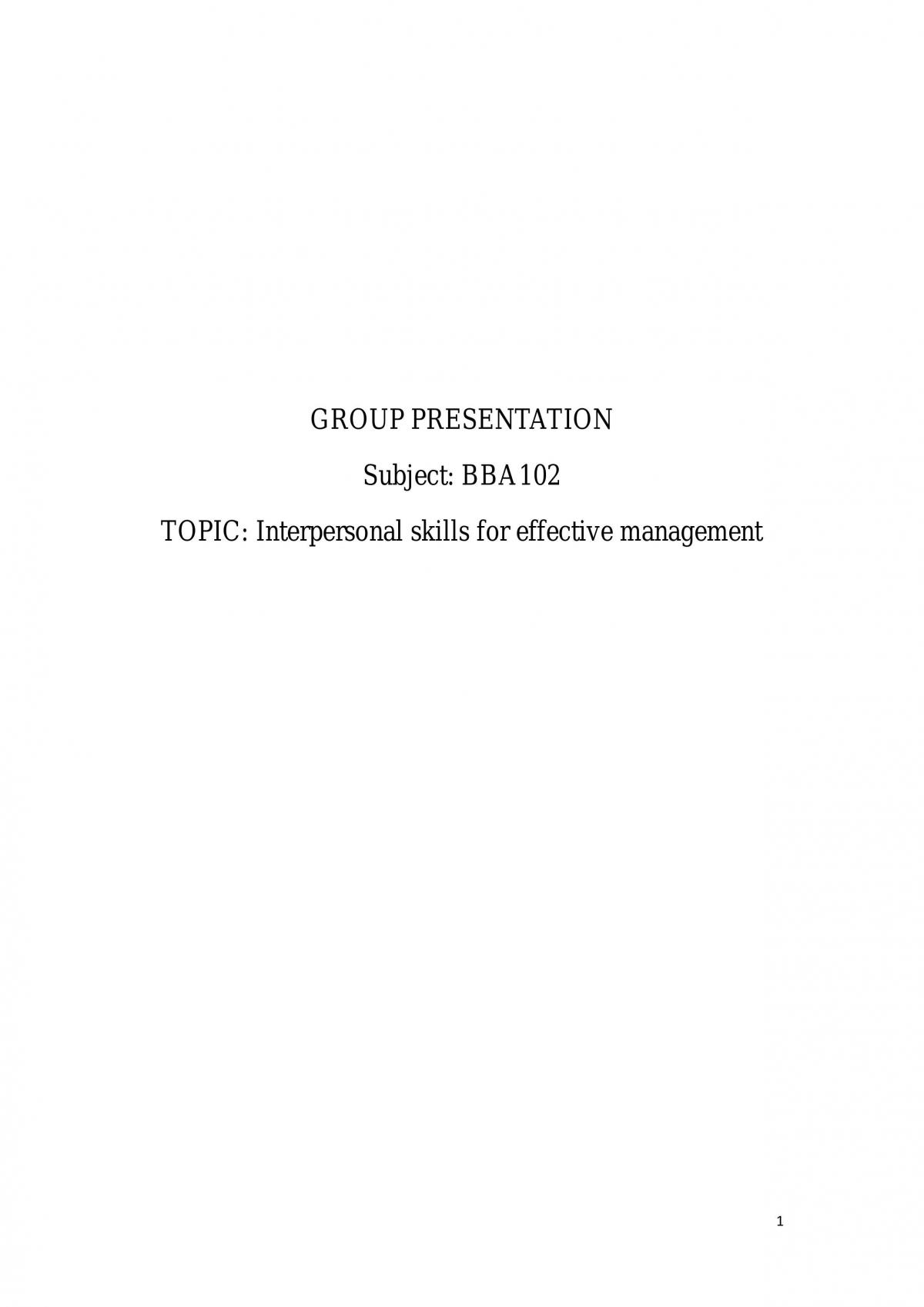 BBA Report  - Page 1