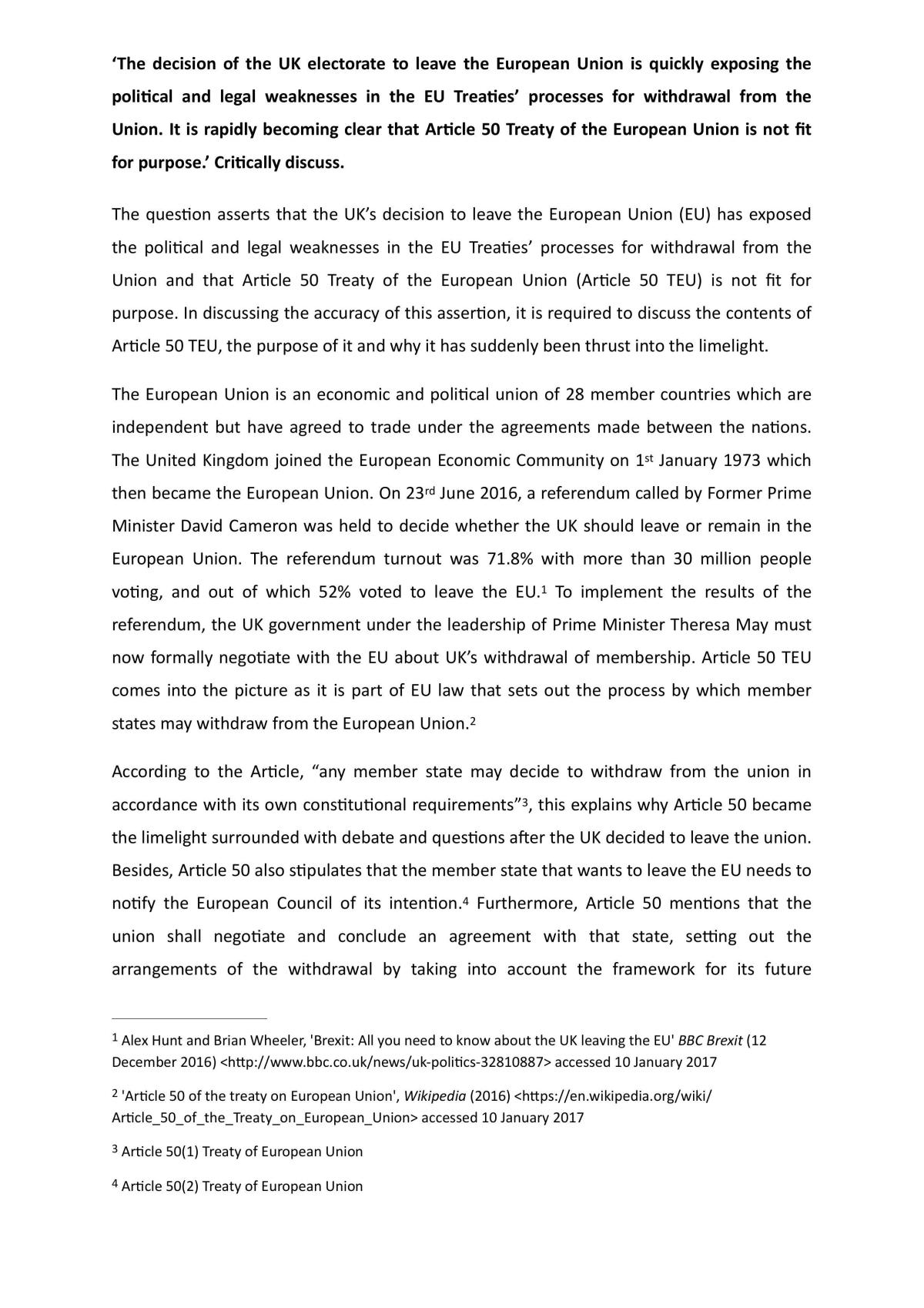 Article 50 essay - Page 1