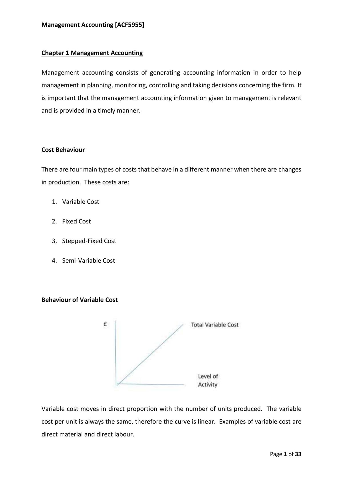 Management Accounting - Page 1