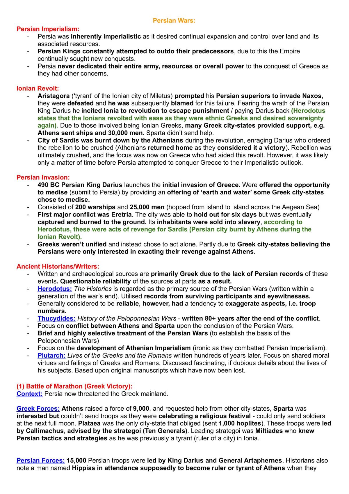 Ancient History Full Notes - Page 1