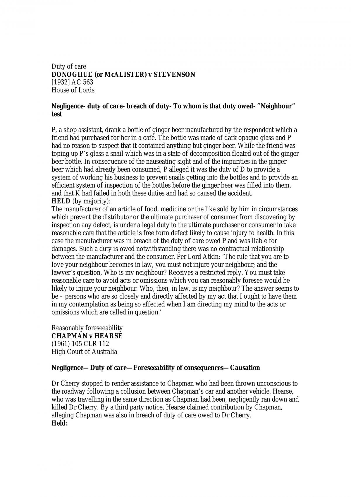 Cases Summary - Page 1