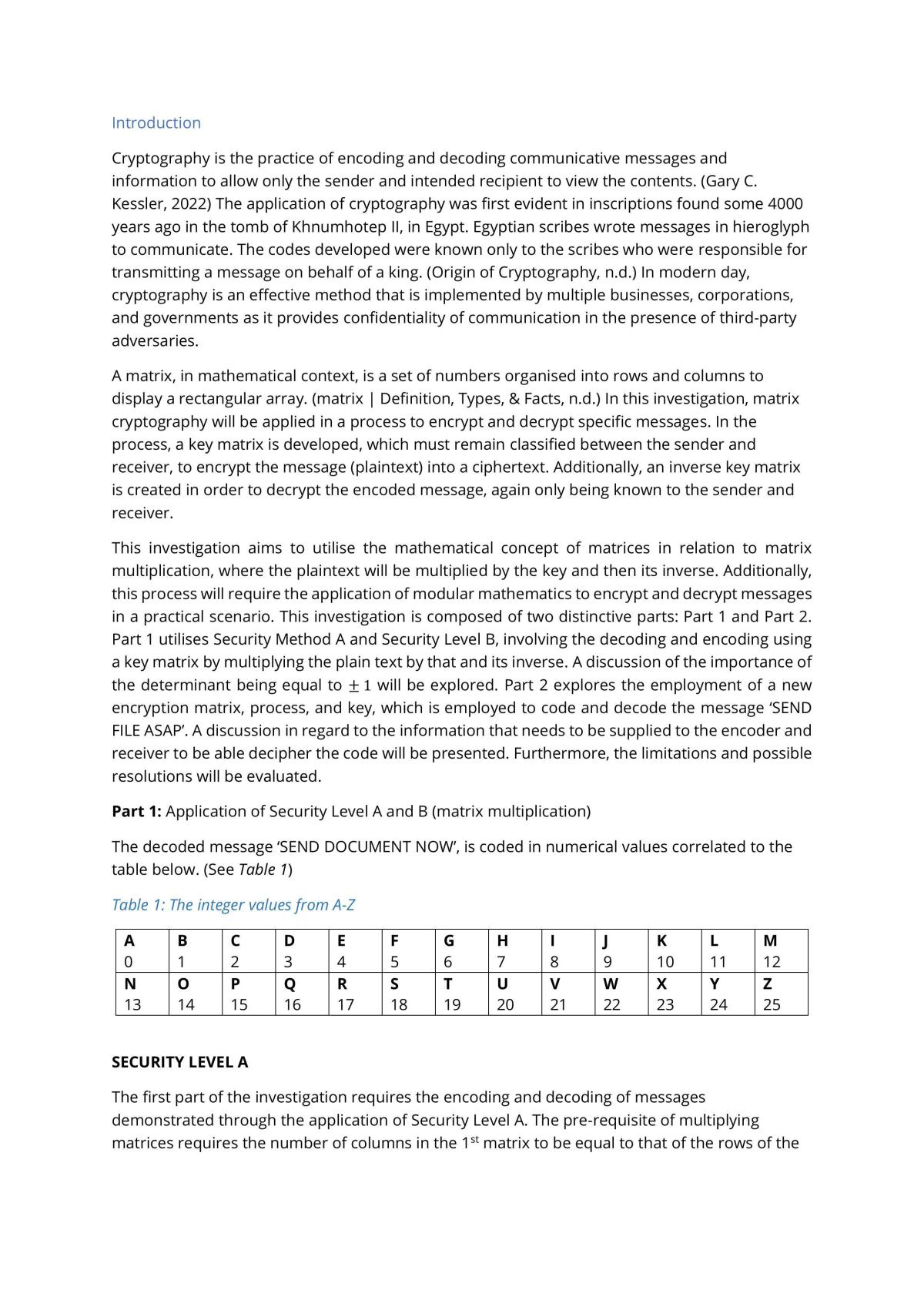 Cryptography Investigation - Page 1