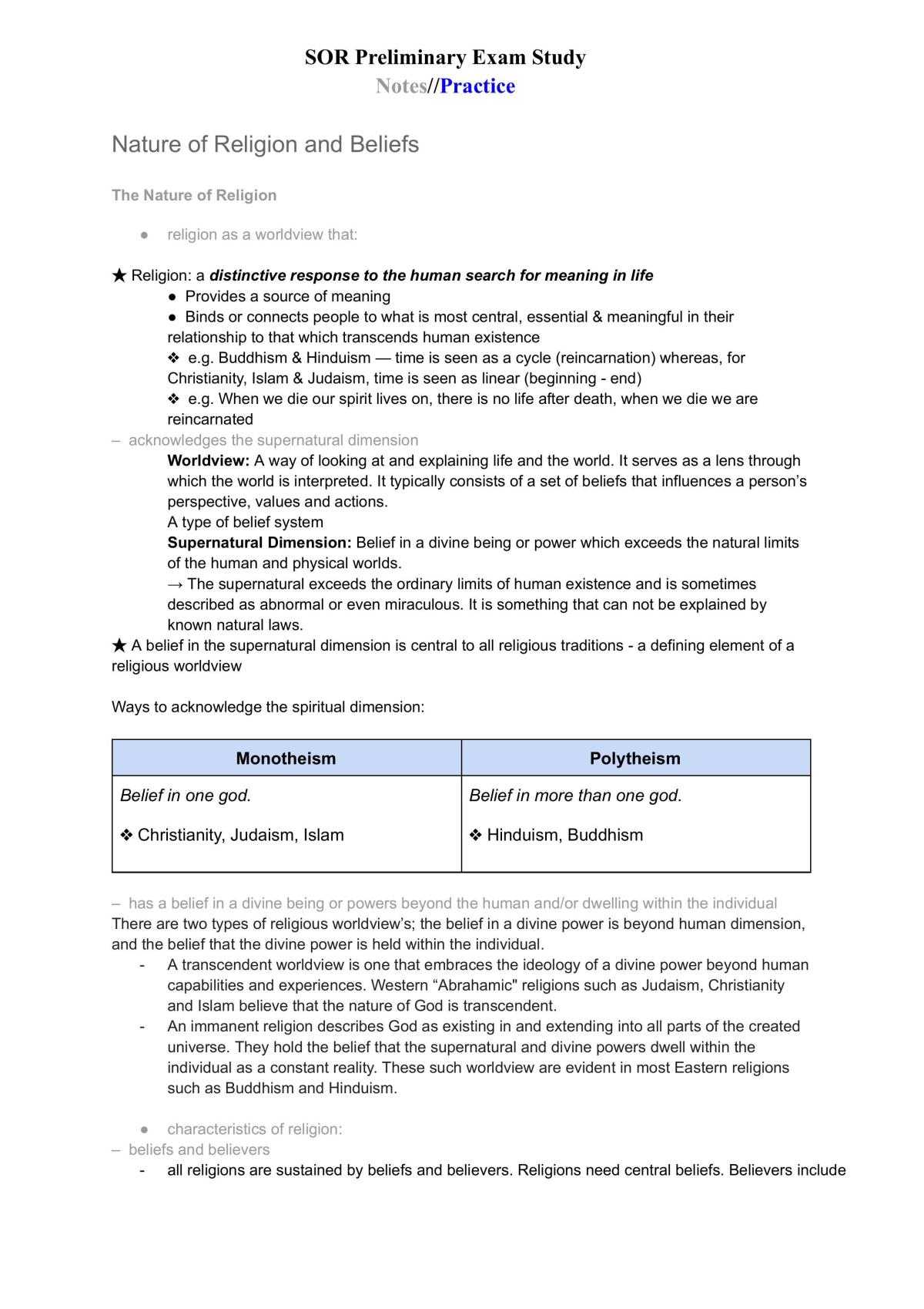 SOR preliminary exam notes - Page 1