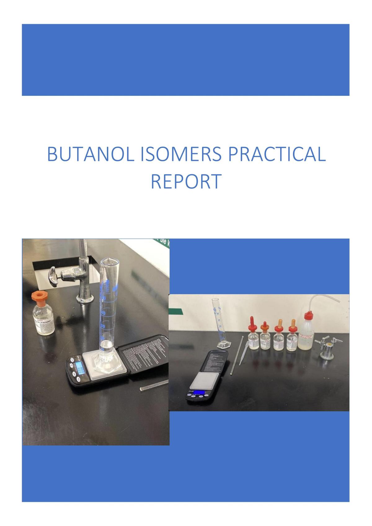 Butanol Prac Report - Page 1
