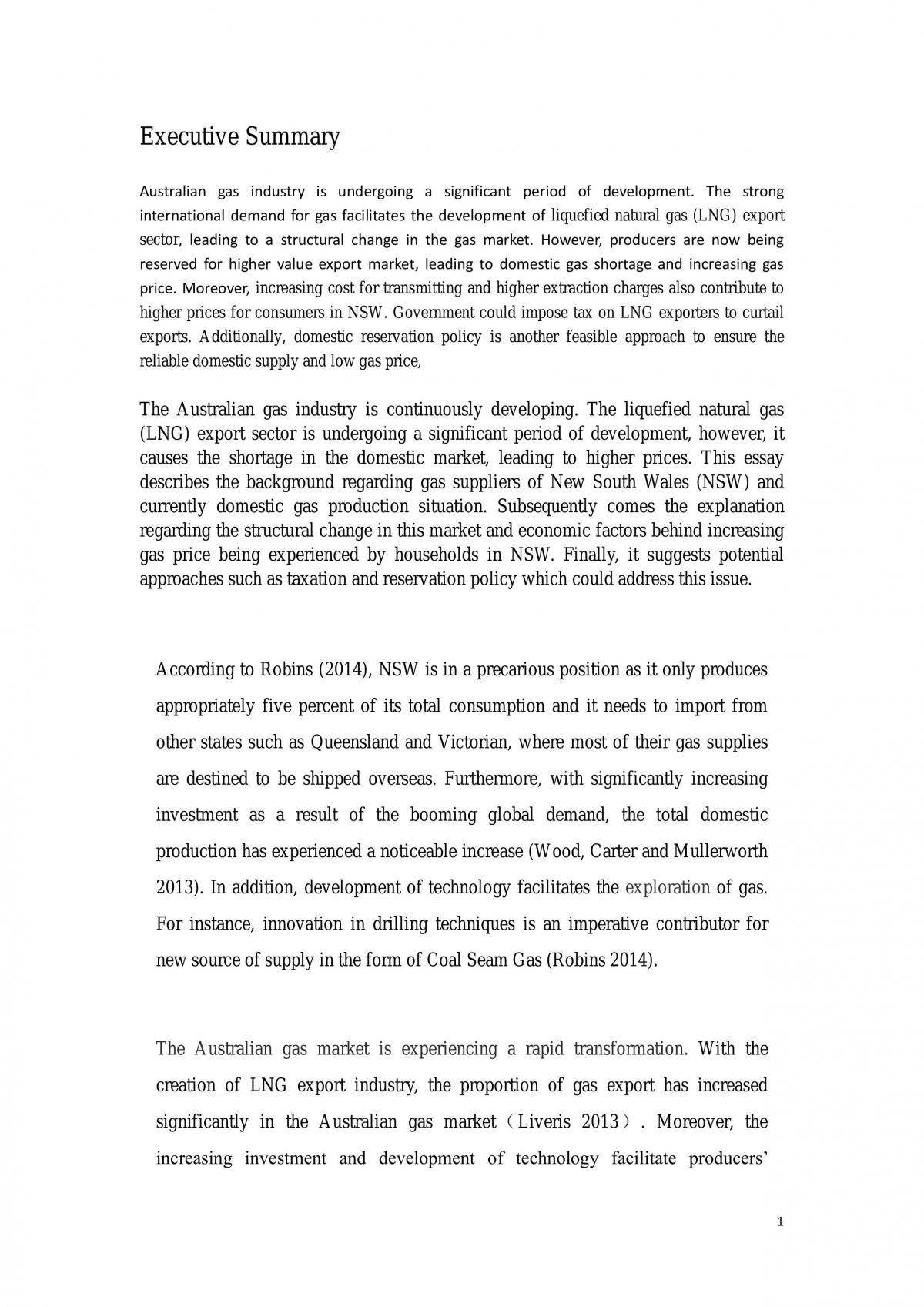 ECON1001 Paper - Page 1