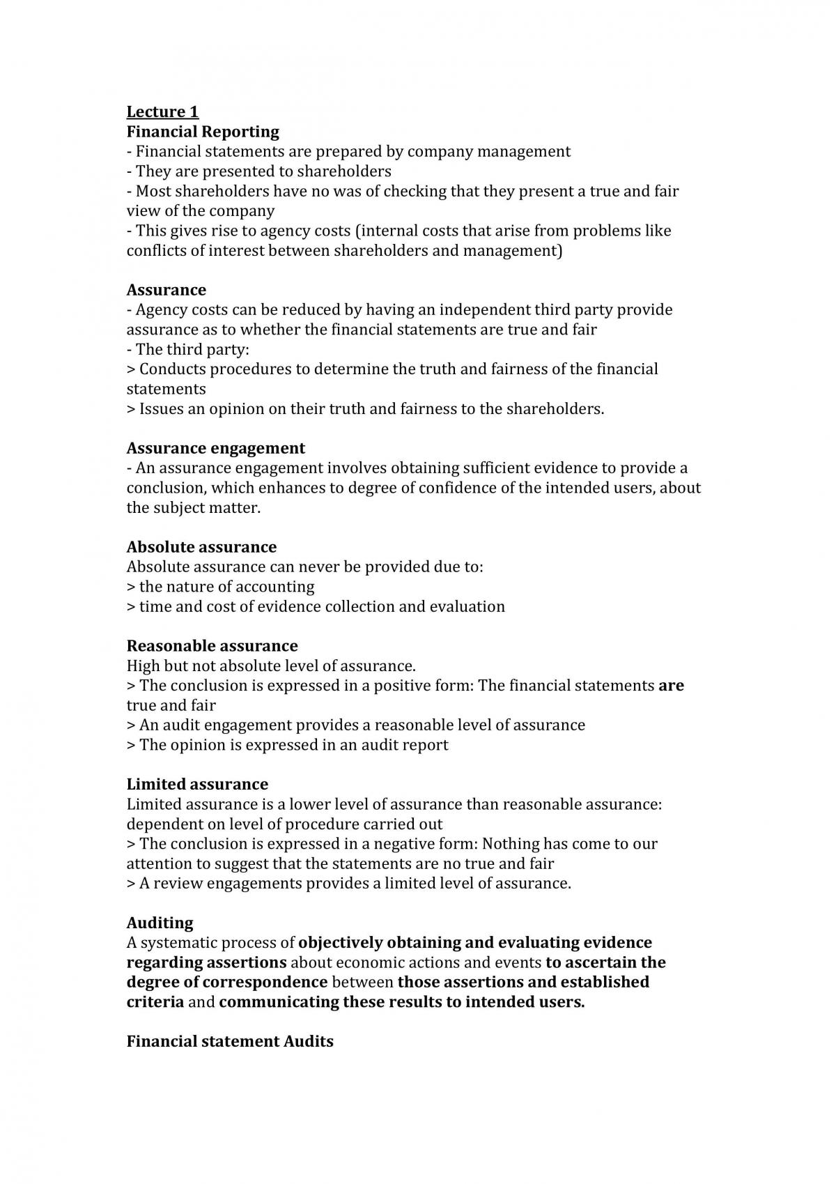 Complete Study Notes ACCT3708 - Page 1