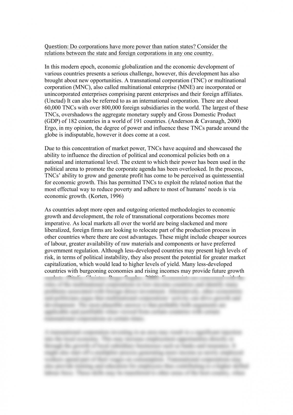 Ecop1003 Major Essay 40% - Page 1