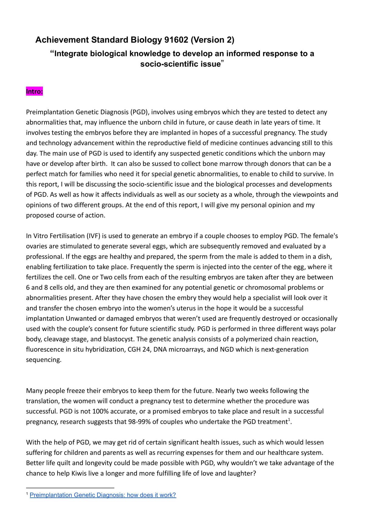Socio-scientific issue PGD - Page 1