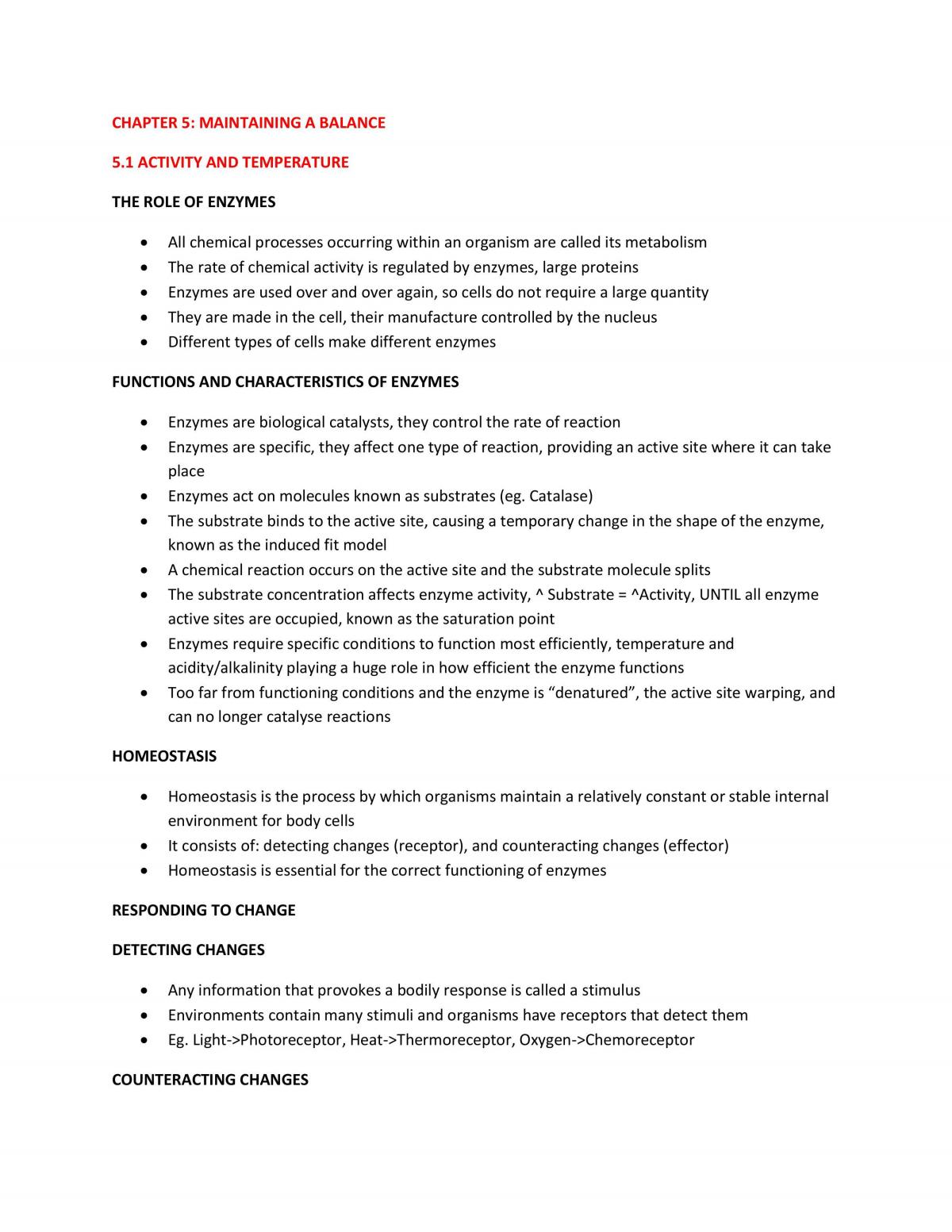 Y12 Biology Notes - Page 1