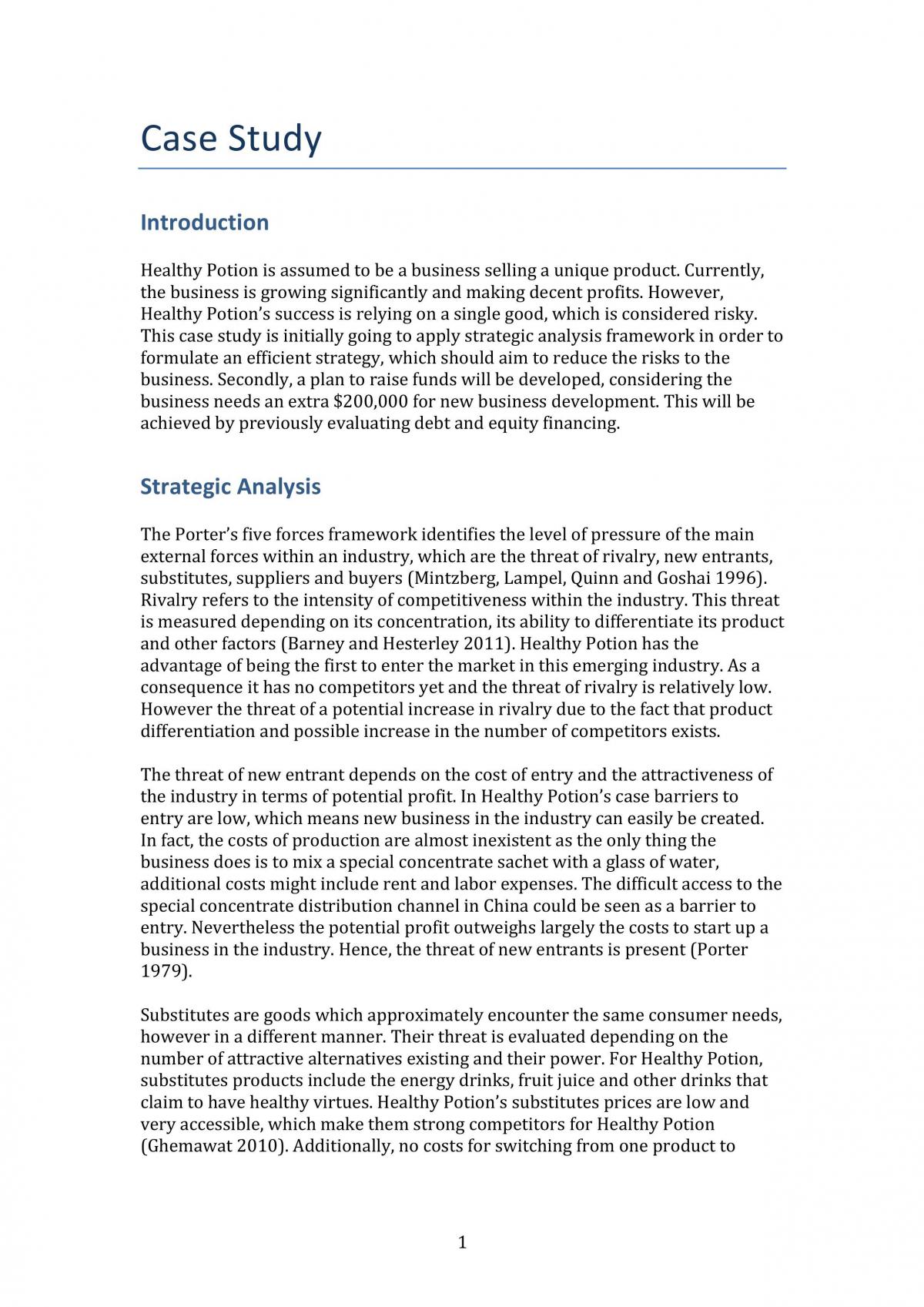 Case Study Semester 1, 2015  - Page 1