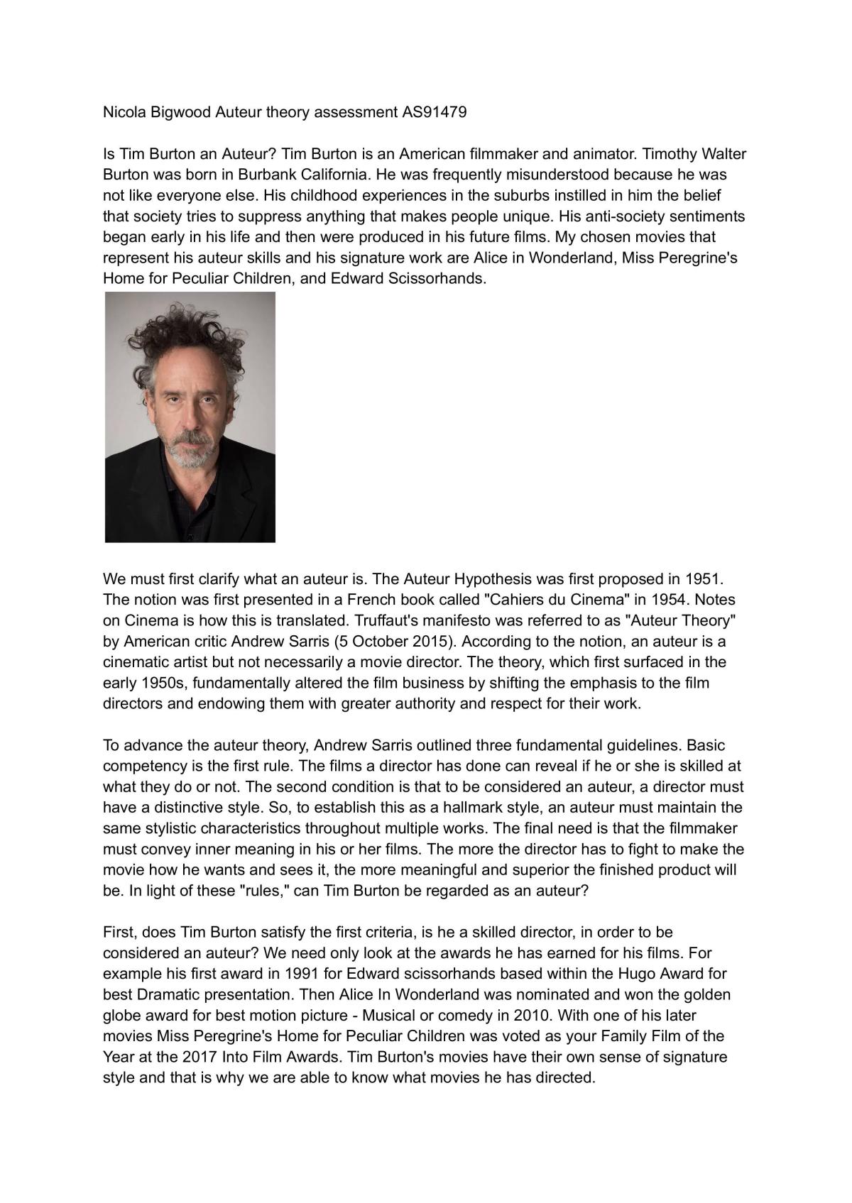 Auteurs Theory  - Page 1