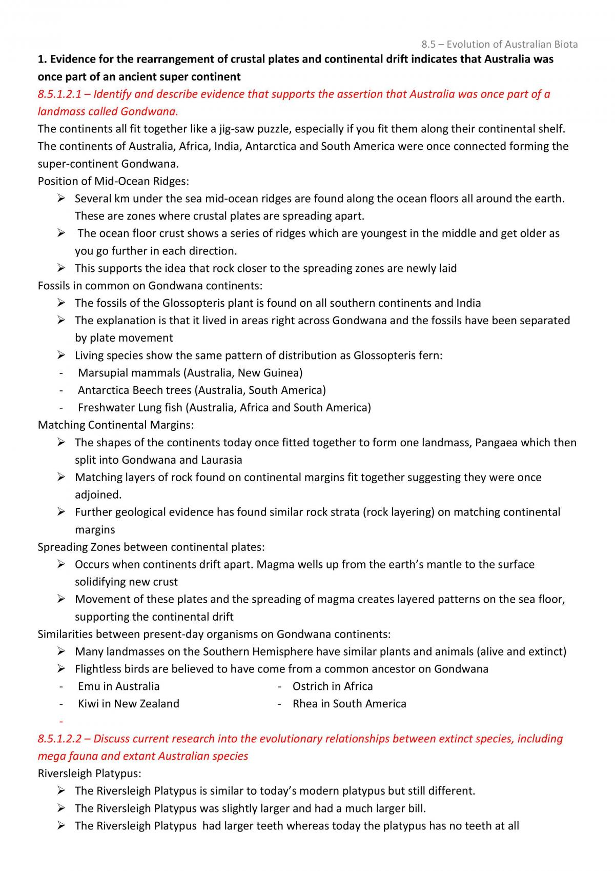 Evolution of Australian Biota - Page 1