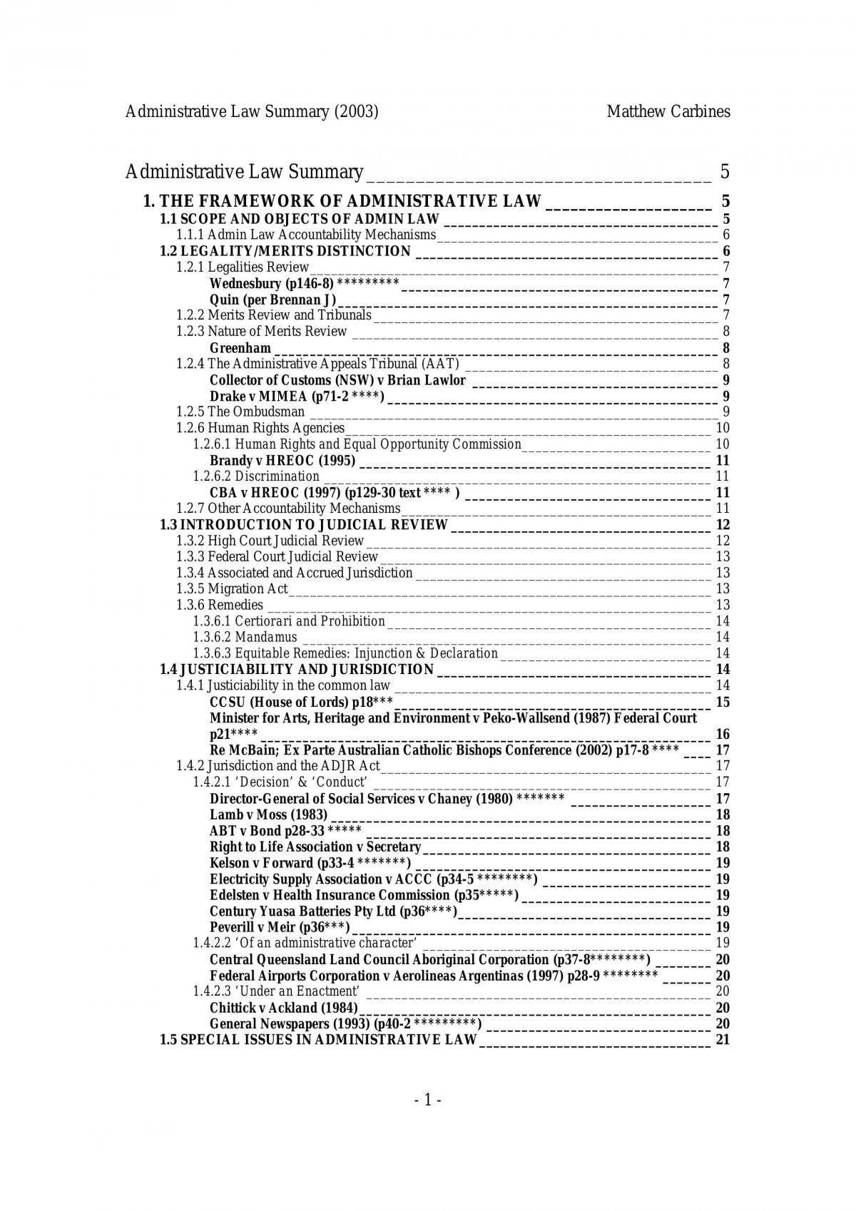 Admin Law Notes - Page 1