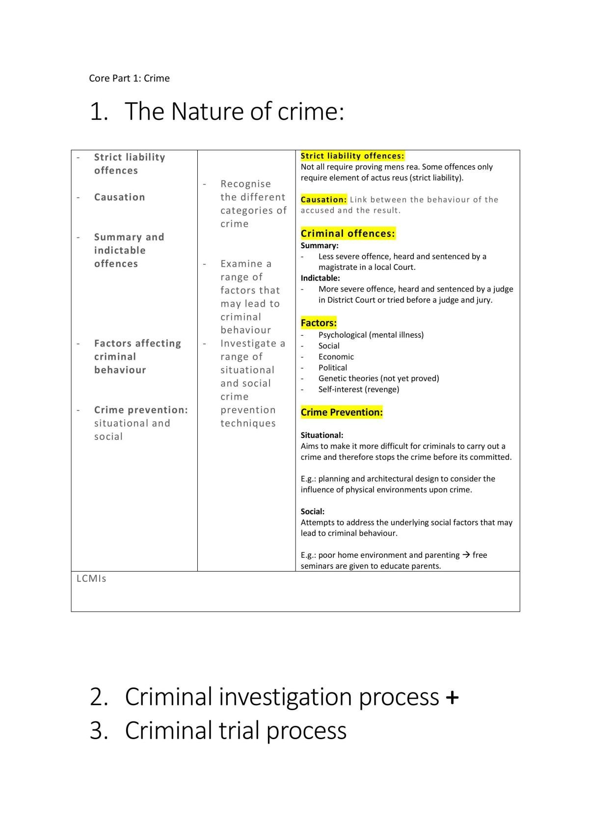 Crime/Human Rights notes - Page 1