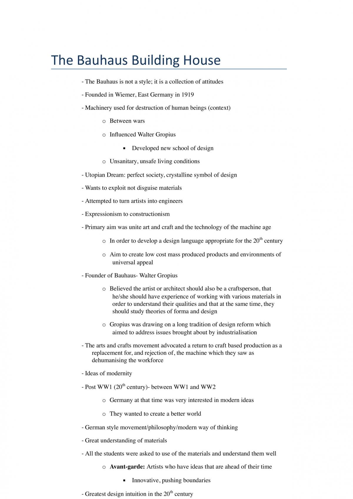 The Bauhaus - Page 1