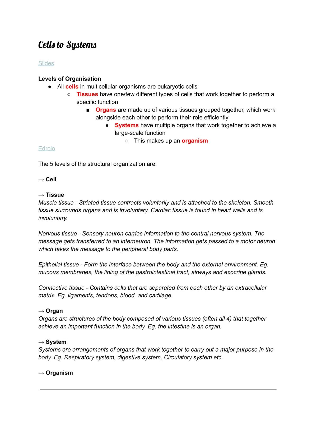 Biology U1AOS2 Notes - Page 1