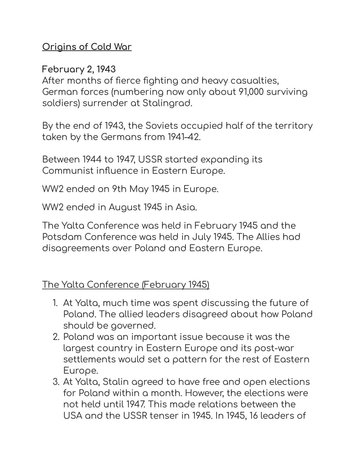Outbreak of Cold War - Page 1