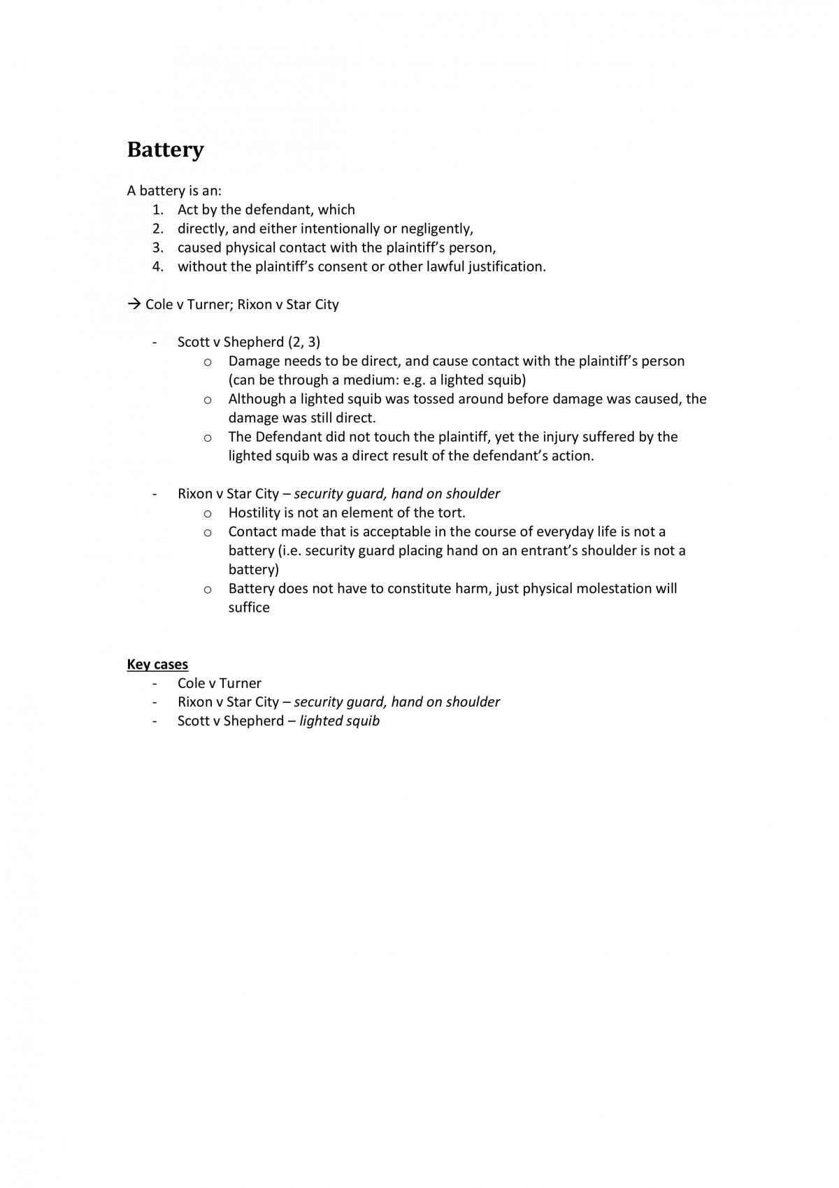 Torts Full Notes - Page 1