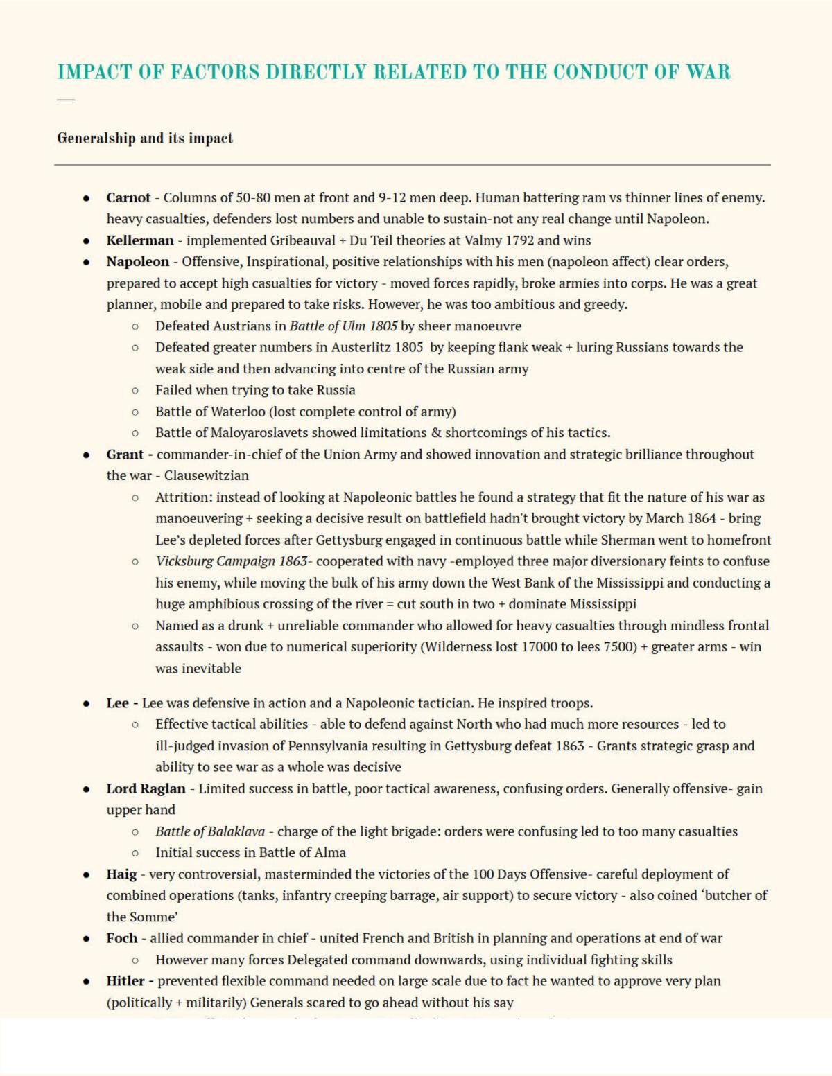 Impact of Factors Directly Related to the Conduct of War - Page 1