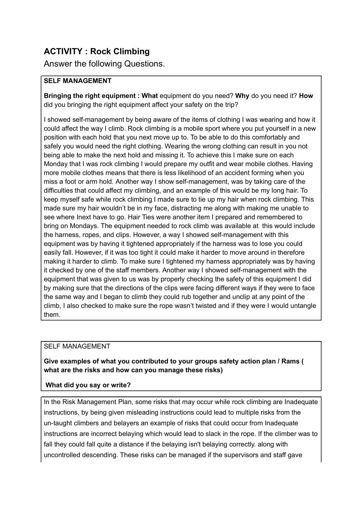 Risk assesment of rockcliming - Page 1