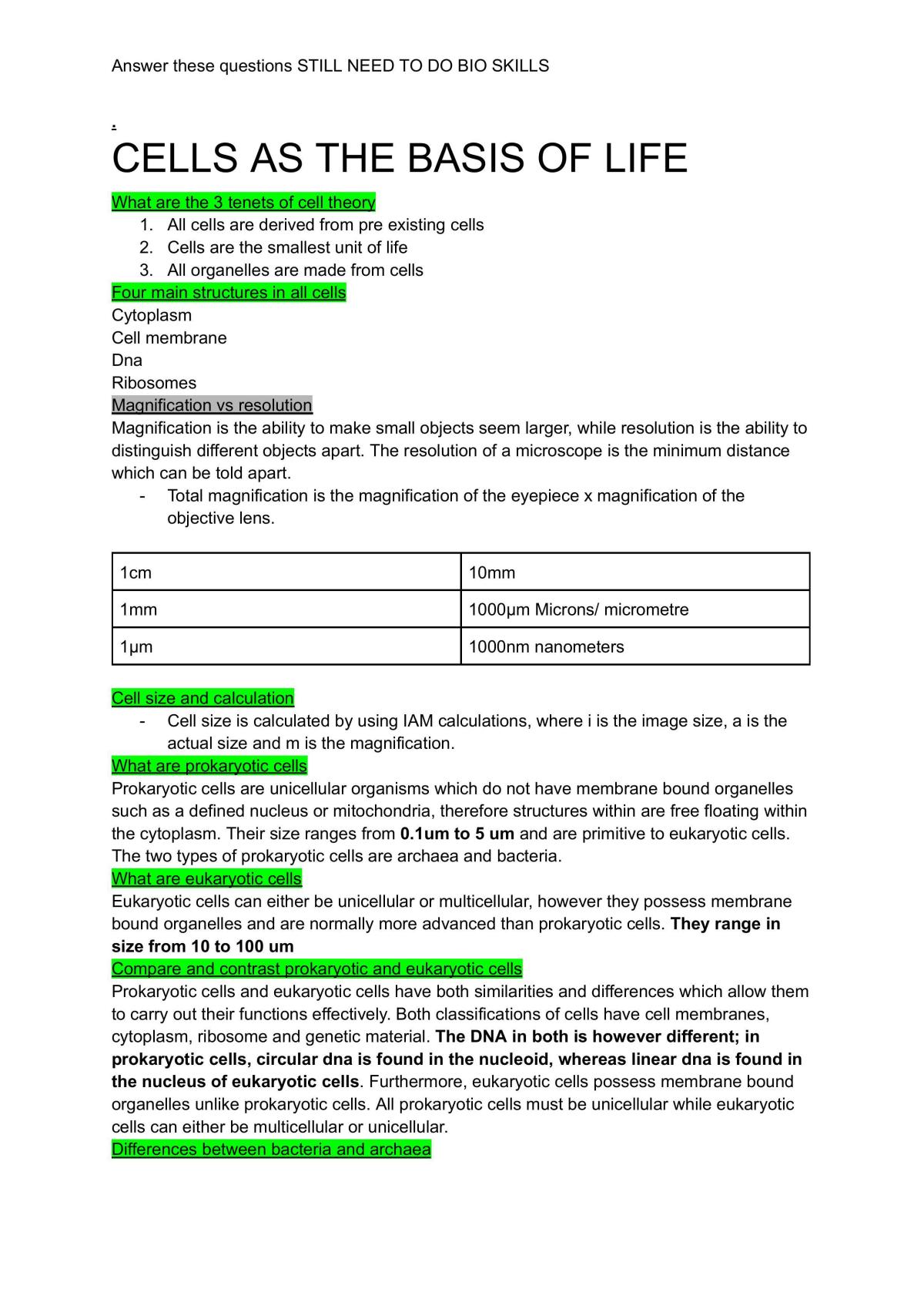 Bio Prelim Notes - Page 1