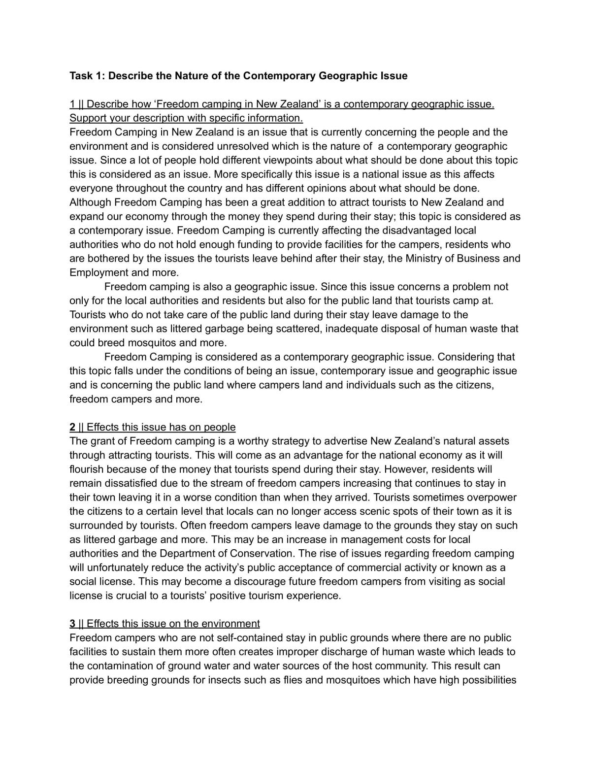 AS91012 - Geography 1.6 Excellence - Page 1