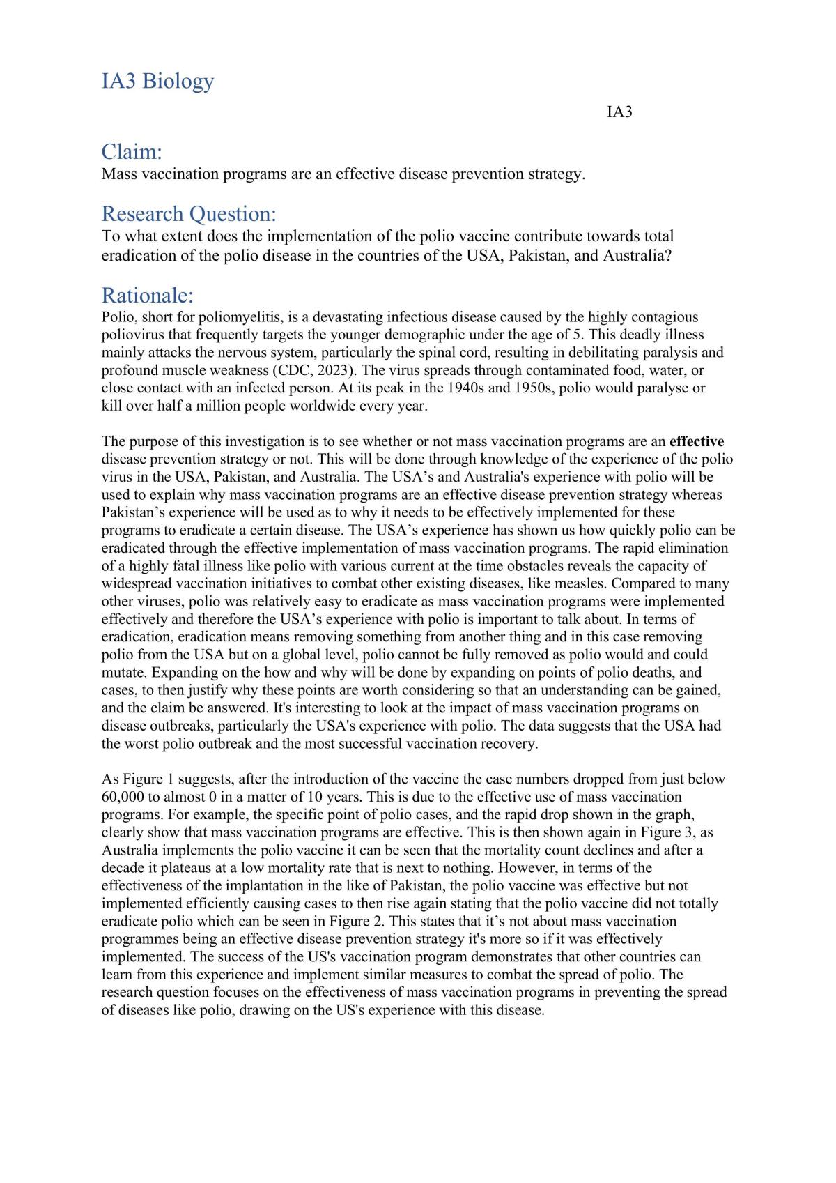 Biology, Vaccination Programes - Page 1