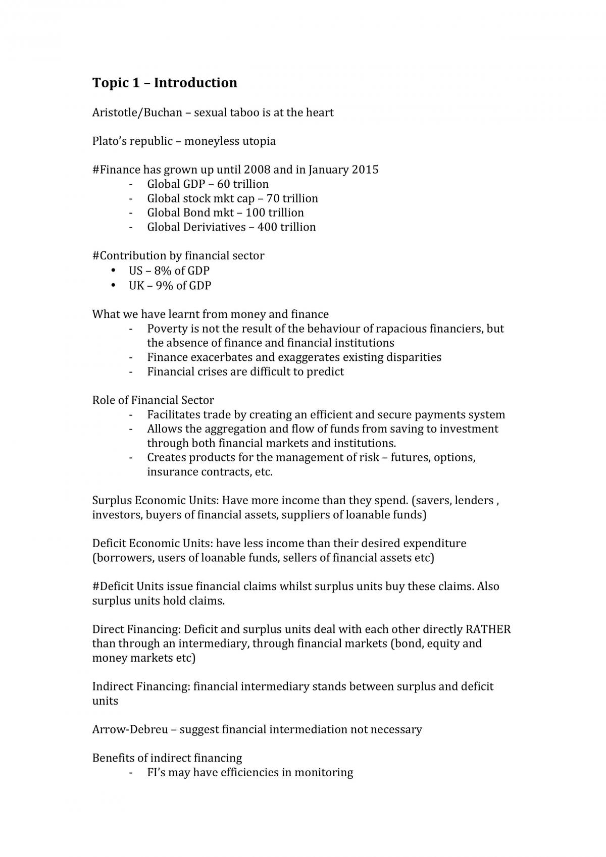 ECON350 - Study Notes - Page 1