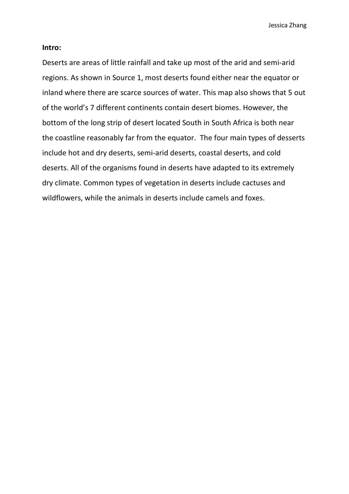 Geography Biome Essay - Page 1