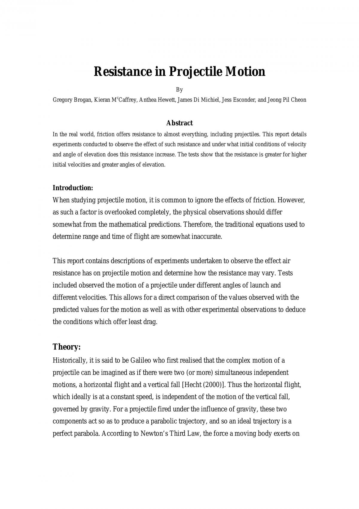 Phys1004 Assignment - Page 1