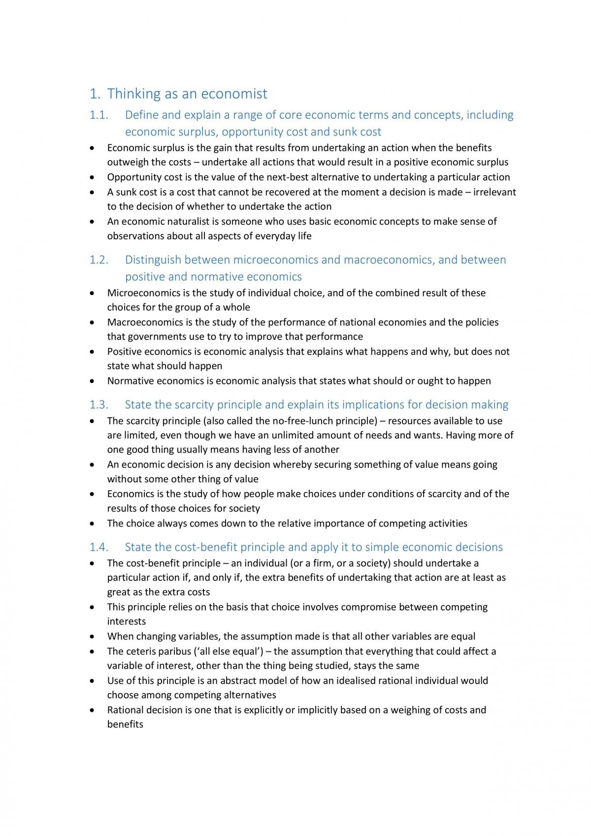 ECON1101 Notes - Page 1