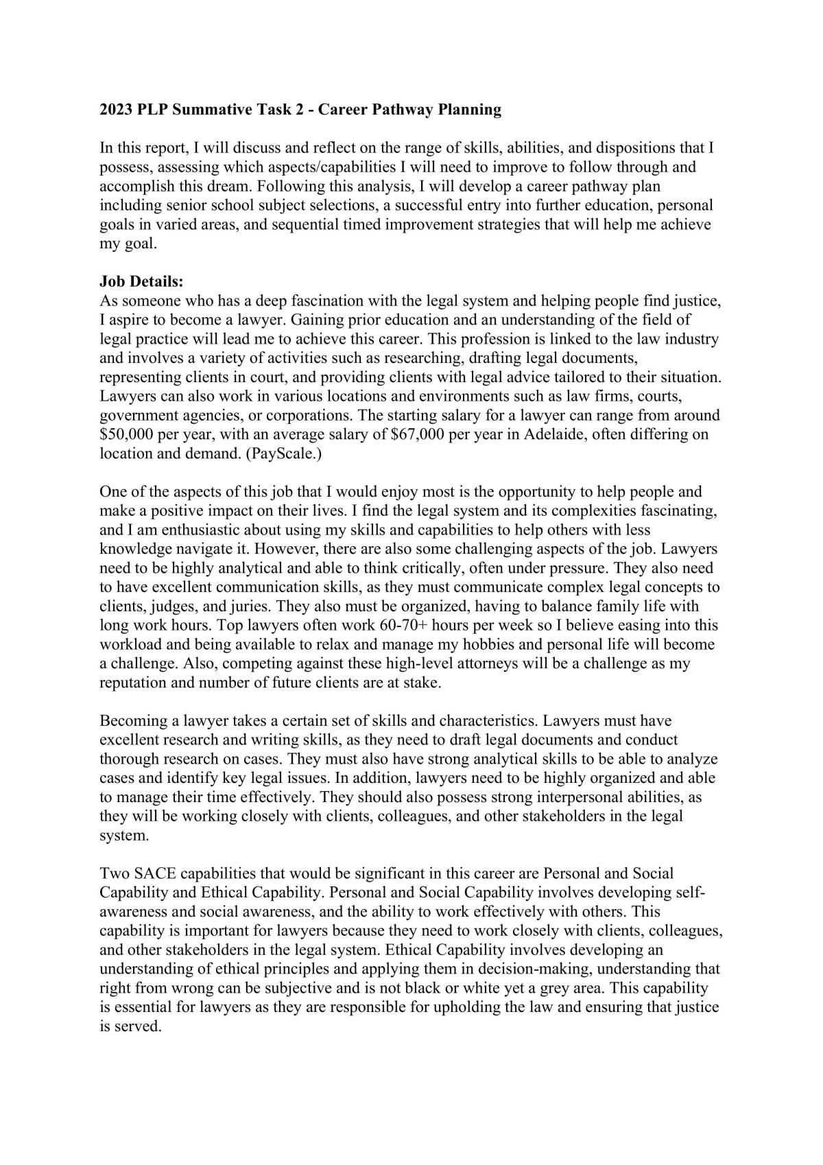 PLP Summartive Task 2 Essay - Page 1