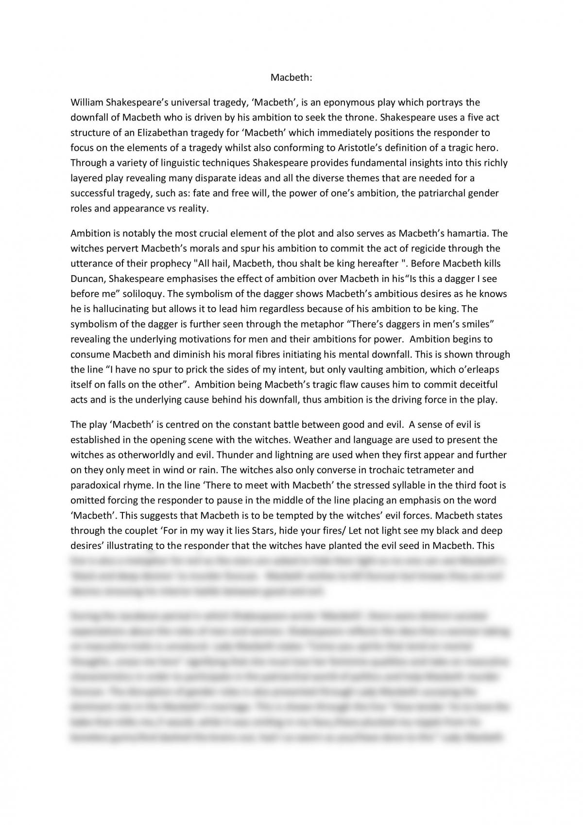 macbeth analysis essay pdf
