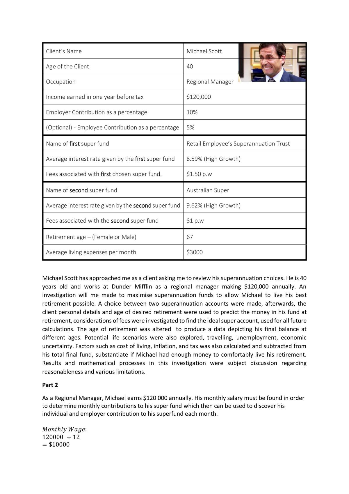 Superannuation Investigation  - Page 1