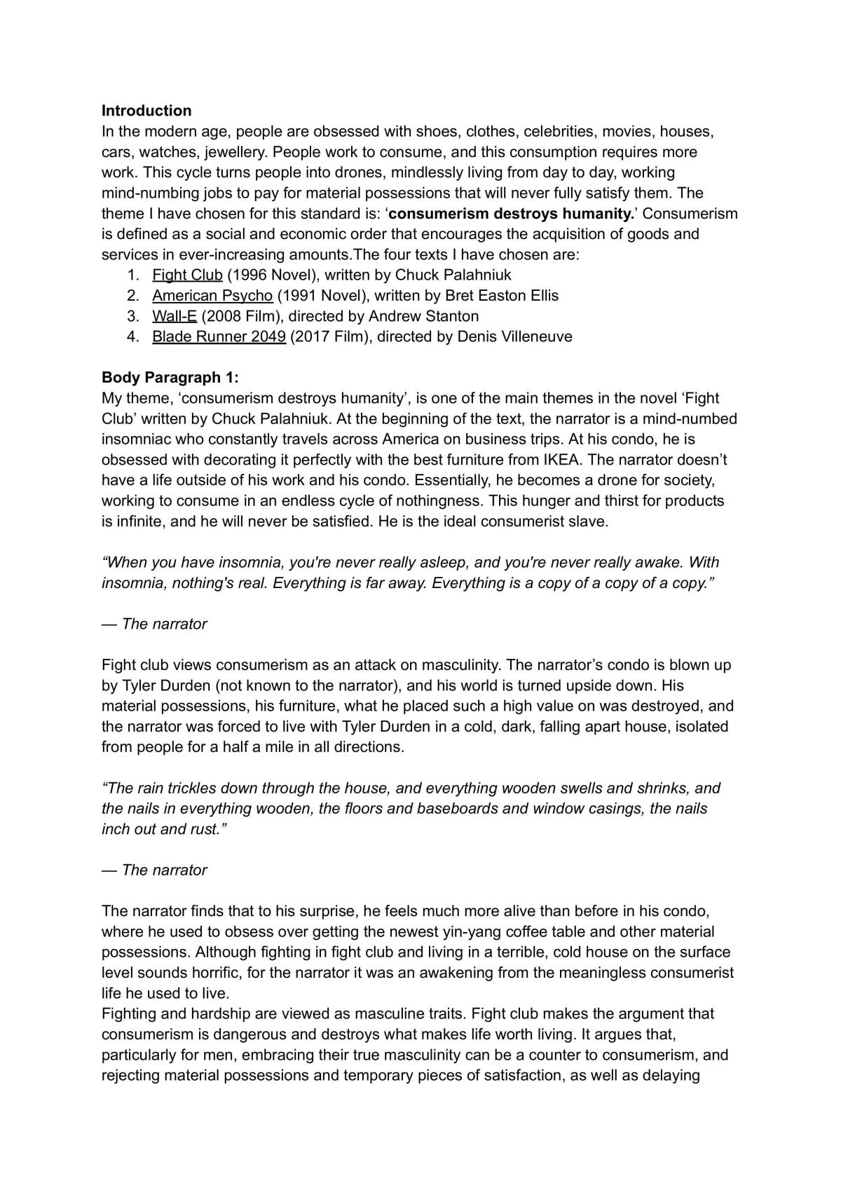 1.8 Connections Between Texts Report - Page 1
