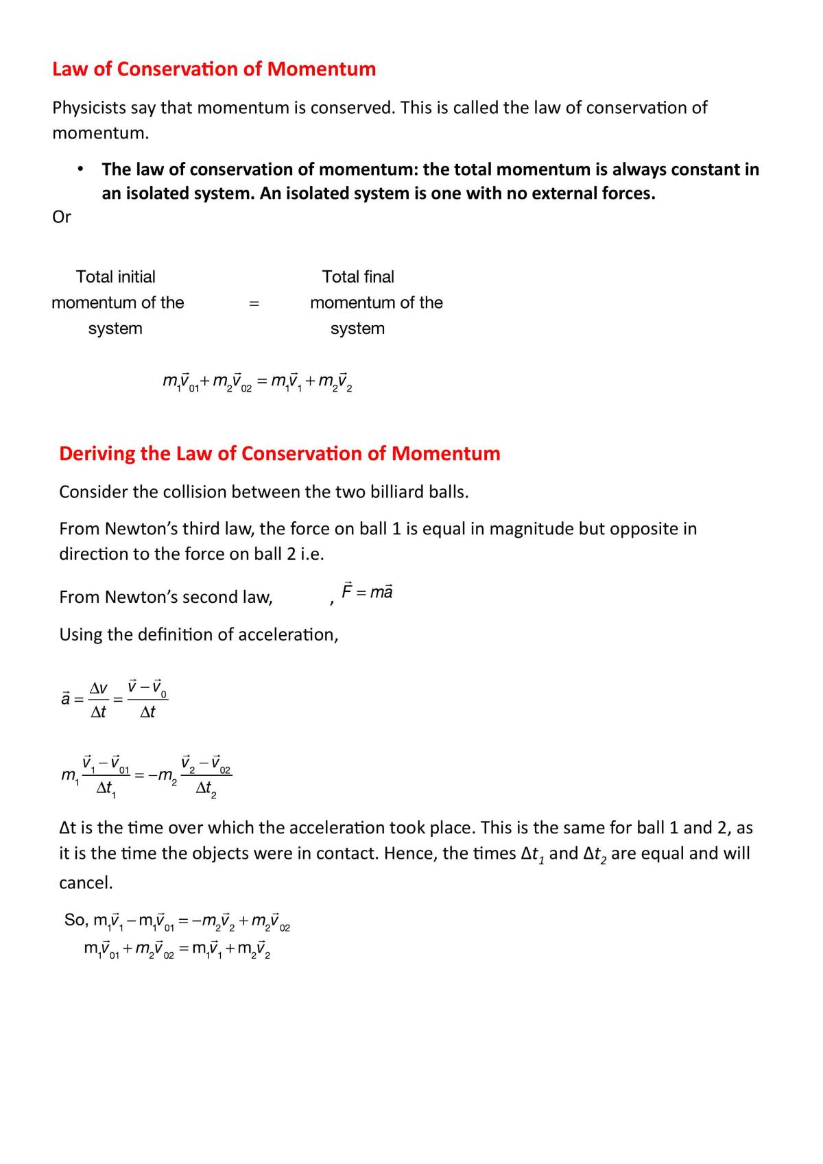 Law of conservation of momentum  - Page 1