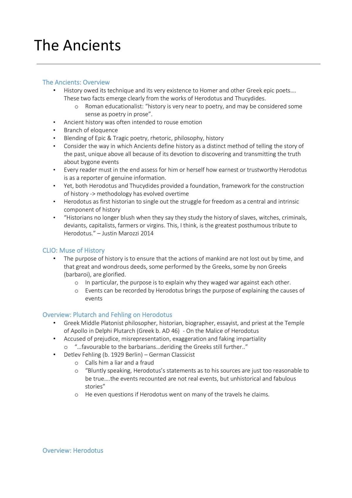 The Ancients full topic notes - Page 1