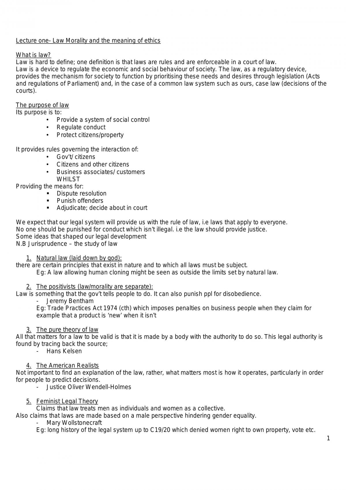 Blethics Notes - Page 1